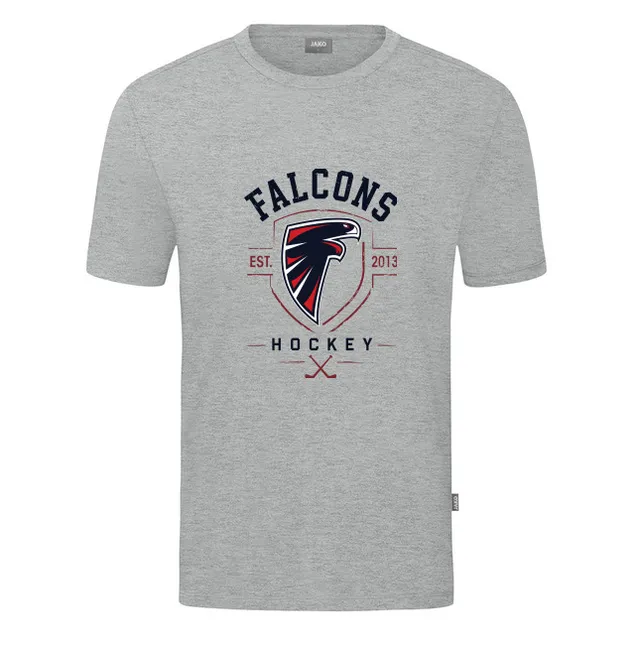 T-Shirt · Grau mit Wappenmotiv · HC Falcons